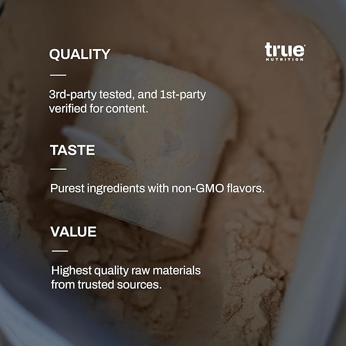 True Nutrition - Unflavored Whey Protein Isolate Cold-Filtration -100% Whey Protein Powder - 27g Protein per Serving - Mixes Easily and Tastes Great - Third Party Tested -Unflavored/Unsweetened - 1lb