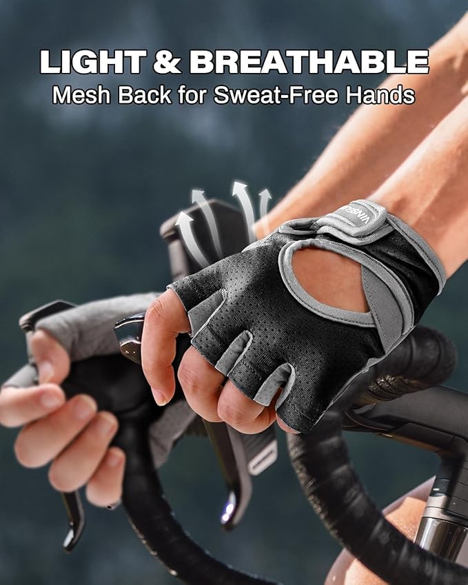 VINSGUIR Workout Gloves for Women and Men, Breathable Weight Lifting Gloves for Gym Exercise, Fitness, Training, and Cycling, with Excellent Grip and Cushion Pads