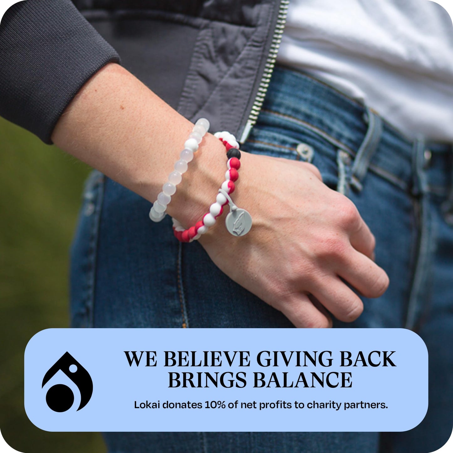 Lokai Silicone Beaded Bracelet for Men & Women, NFL Football Collection - Arizona Cardinals, Medium - Silicone Jewelry Fashion Bracelet Slides-On for Comfortable Fit