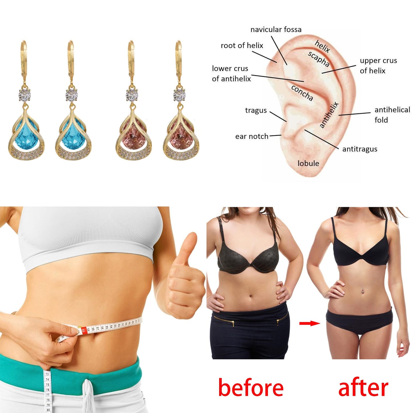 Lymphatic Earrings for Women Silver Zircon Hoop Huggie Earrings Dainty Fashion Jewelry Gifts