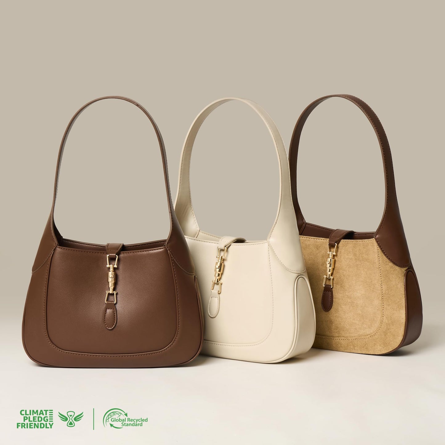 BOSTANTEN Shoulder Bag Lightweight Vegan Leather Purses for Women Designer Handbag Trendy Top-Handle Bag Beige
