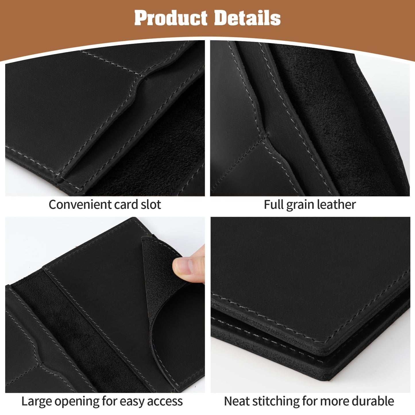 Jack&Chris Leather Passport Holder, Handmade Passport cover, Travel Wallet Cover Case for Men and Women, Leather Travel Documents Organizer Protector, JC107