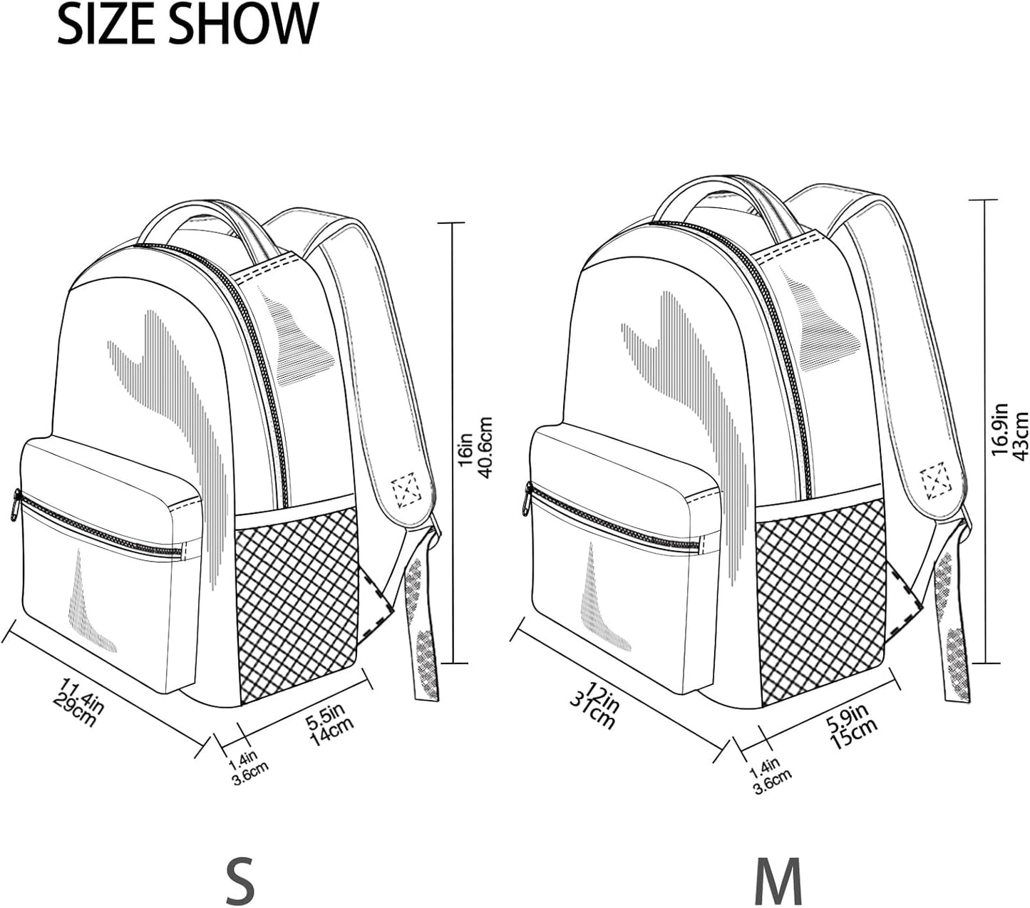 Krafig Backpacks Backpack Daypack Cartoon Retro Shrimps Dots Boys Girls Kids School Bookbag, School Bag Travel