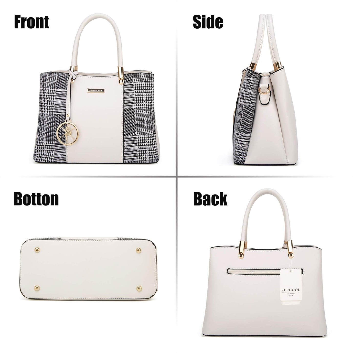 KURGOOL Women Purses and Handbags Top Handle Satchel Shoulder Bags Messenger Tote Bag for Ladie