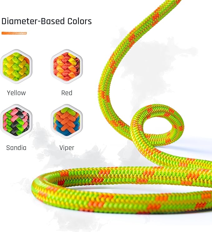 Pelican Rope Arborist Rope 11.8mm x 300Ft High-Strength 24-Strands Static Climbing Rope | 7,000 lb Strength for Tree Climbing, Pulling, Outdoors & Swing | Made in USA - Red, Plain End