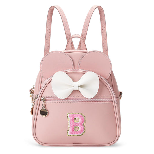 VLJTM Birthday Gift for 2 3 4 5 6 7 8 9 10 Year old Girls Personalized Initial Toddler Mini Backpack Purse for Kids-Pink-B