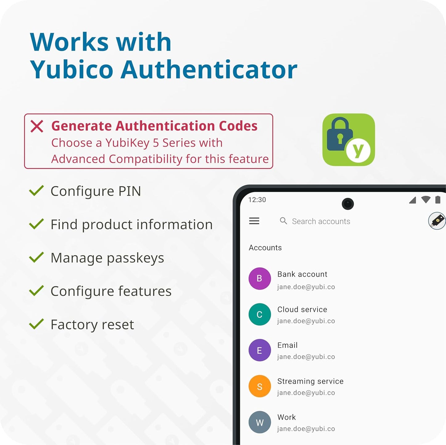 Yubico - Security Key C NFC - Basic Compatibility - Multi-Factor authentication (MFA) Security Key and passkey, Connect