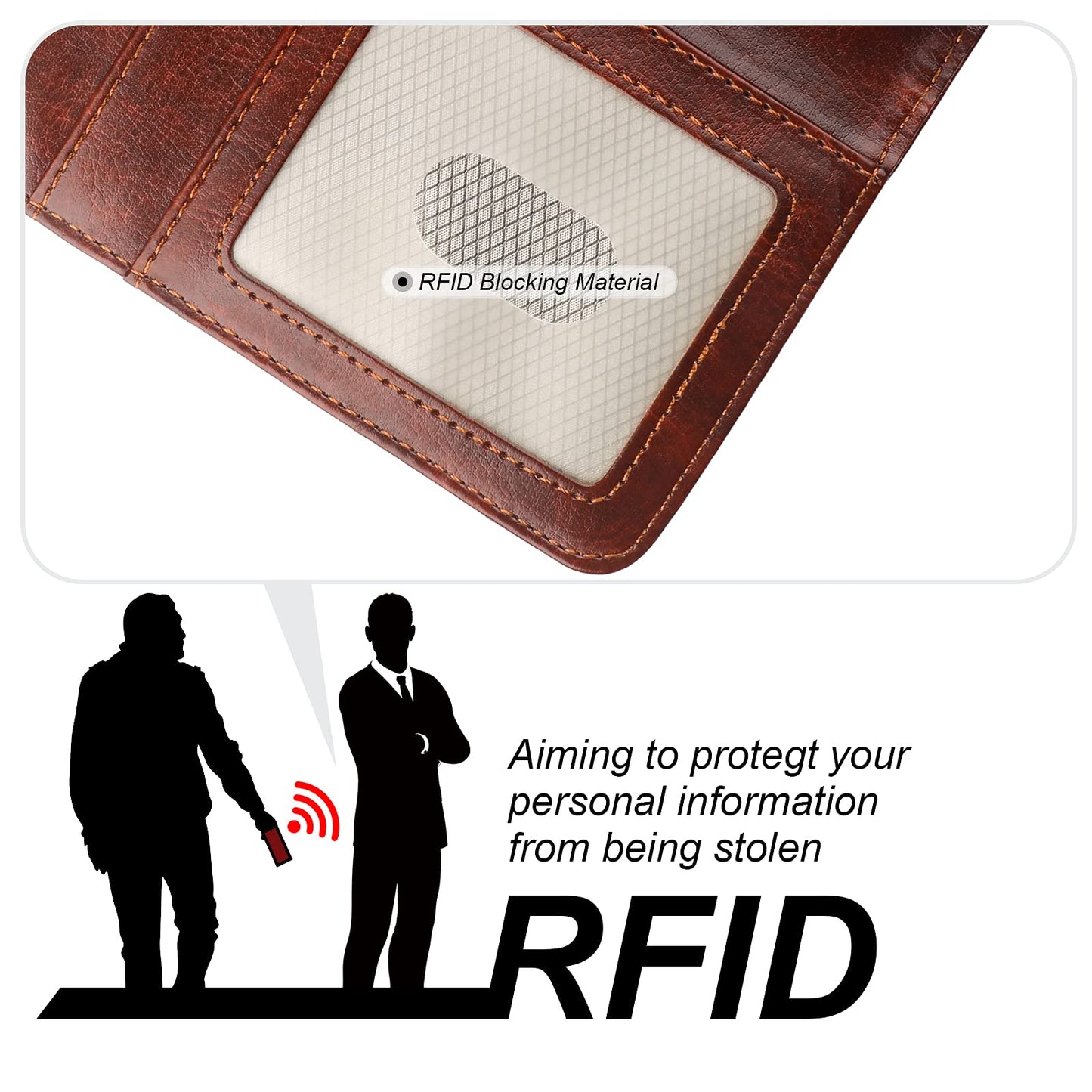 Bocasal Detachable Wallet Case for iPhone 15 Pro Max RFID Blocking Card Slots Holder Premium PU Leather Magnetic Kickstand Shockproof Wrist Strap Removable Flip Protective Cover 5G 6.7 inch (Brown)
