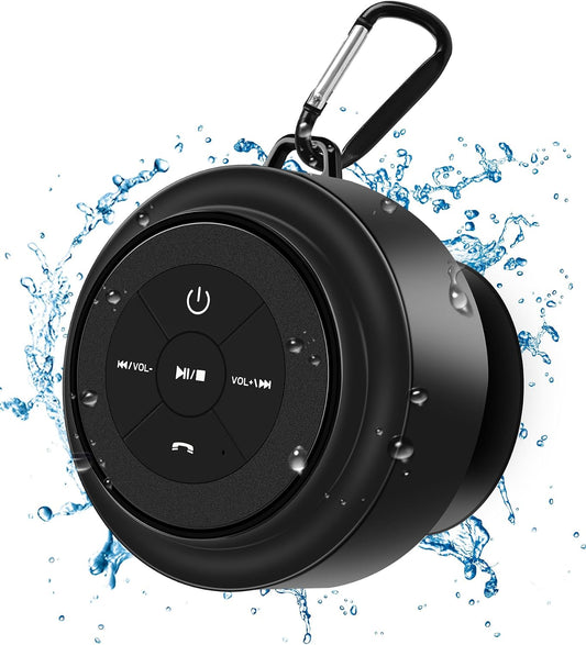 Razobws IP67 Bluetooth Shower Speaker, Portable Bluetooth Speakers, Waterproof Wireless Speaker with Suction Cup