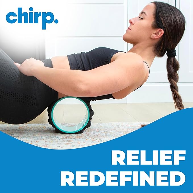 Chirp Wheel XR Knot Kneader - Firm Massage Roller, Shiatsu Thumb Massage, Muscle Release Tool for Knots &Tension Relief | High Density Foam for Physical Therapy & Relaxation, 500lbs Capacity, 6" Mint