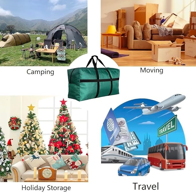 Extra Large Storage Duffle Bag for Travel, Big Foldable XL Duffle Bag for Traveling - Black