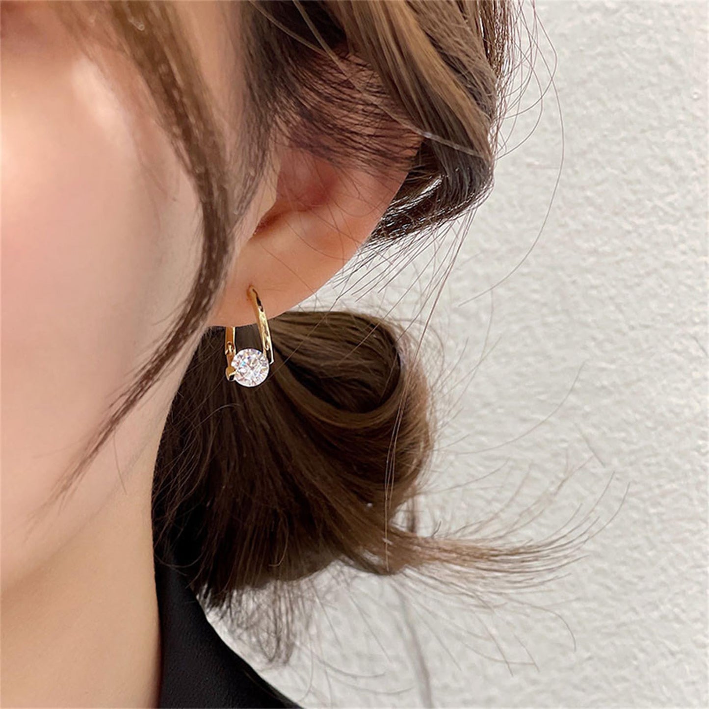 Lymphvity Germanium Crystal Ball Hoop Earrings Gold Silver Plated Unique Colorful Ball Sparkle Rhinestone CZ Lucky Round Circle Dangle Hoop Earrings for Women Minimalist Lymphatic Drainage Jewelry Gifts (Gold+silver)