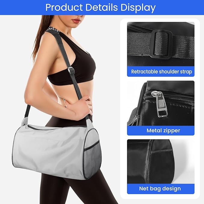 C&F BOGMOST Small Gym Bag for Women & Men,Small Lightweight Duffel Bag Carry On Bags Mini Duffel Travel Bag Waterproof Sports Bags for Workout/Sport/Travel, Orange