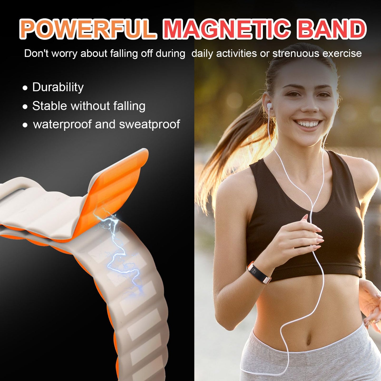 (Price Including Tax)Comfortable Medical ID Bracelet for Men & Women - Custom Engraved Silicone Strap Medical Alert Bracelets for Sports,Adjustable Waterproof Customizable ID Wristband,Orange
