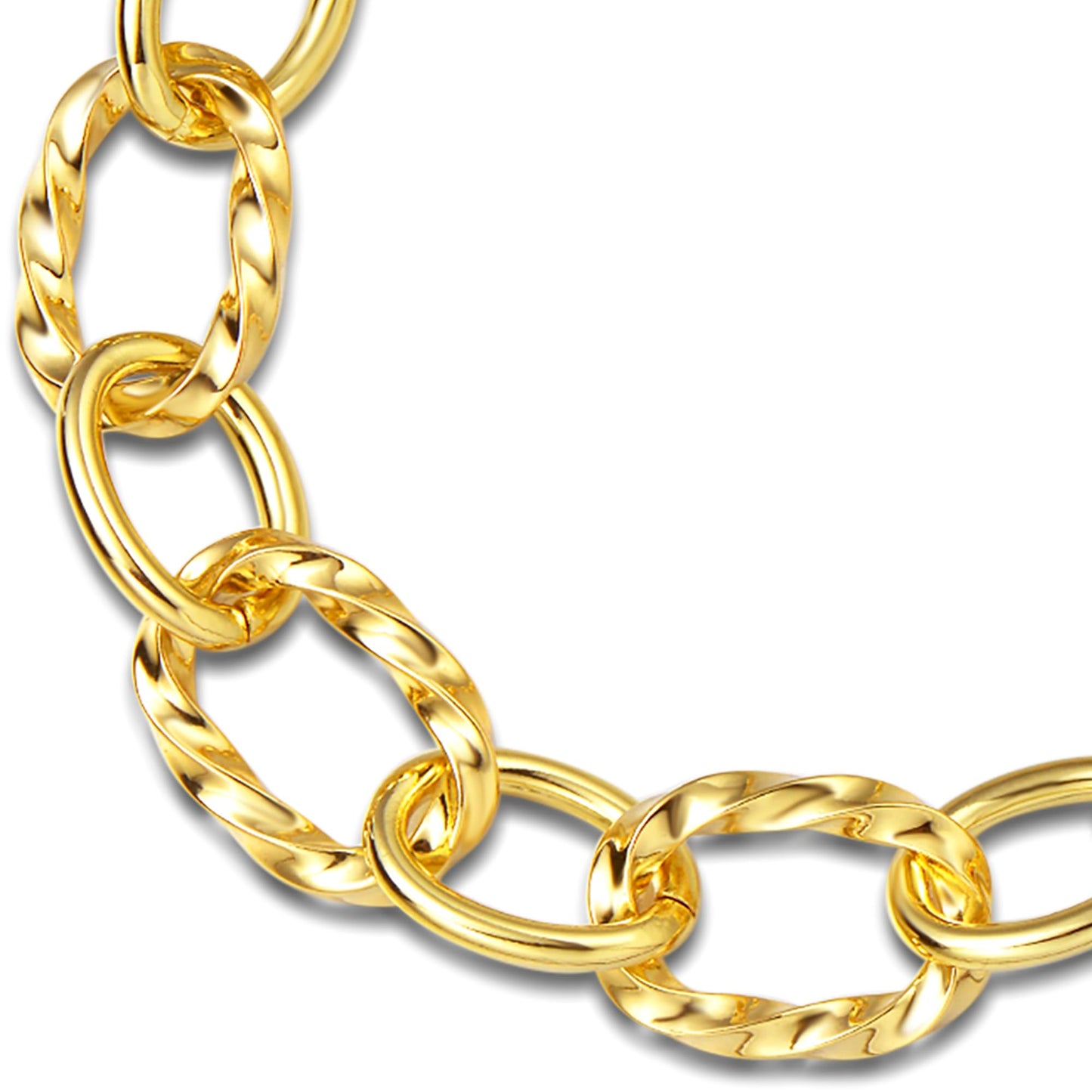UNY JEWEL Luxury Fusion Twisted Cable Link Chain Necklace Designer Statement Women Jewelry Timeless Elegance Super Shinny