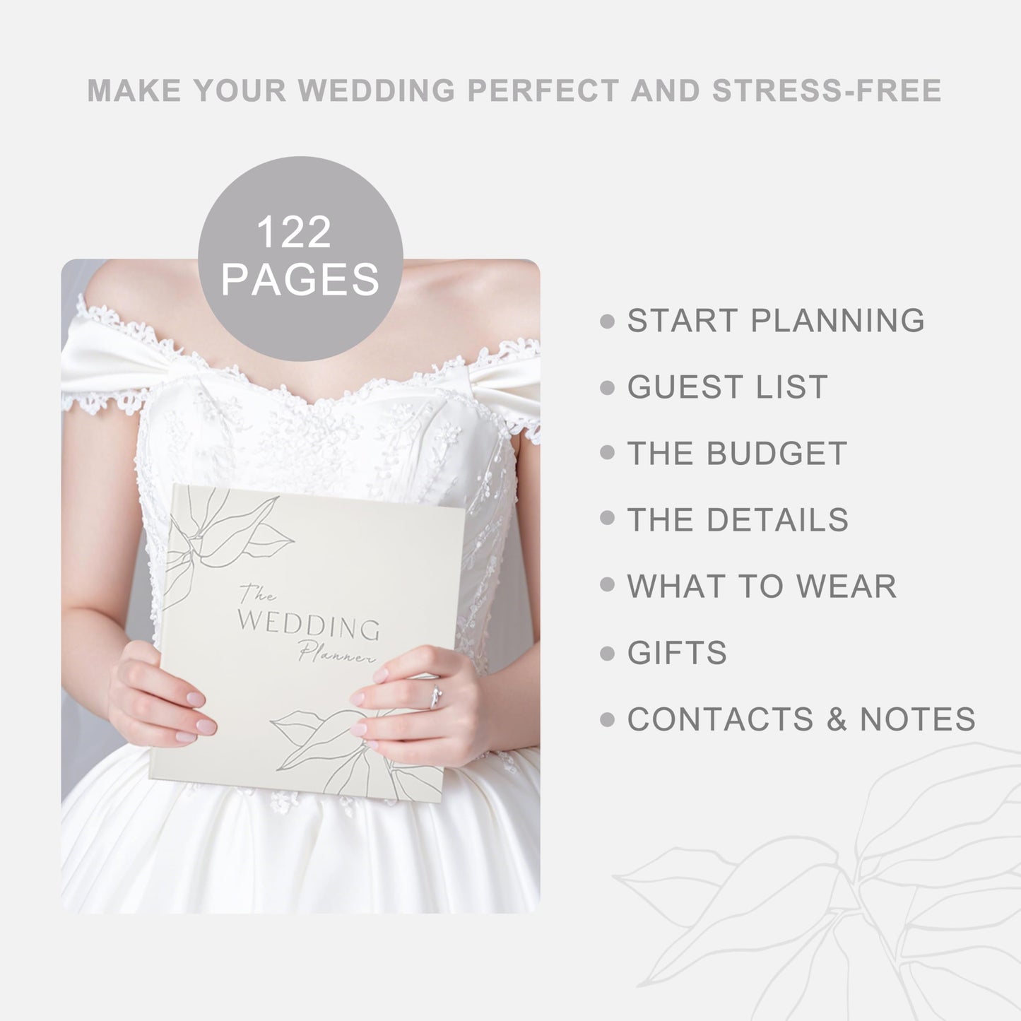 &And Per Se Wedding Planner Book and Organizer - Wedding Planning for Bride, Engagement Gifts for Couples, Future Brides and Grooms (Mystic Grey)