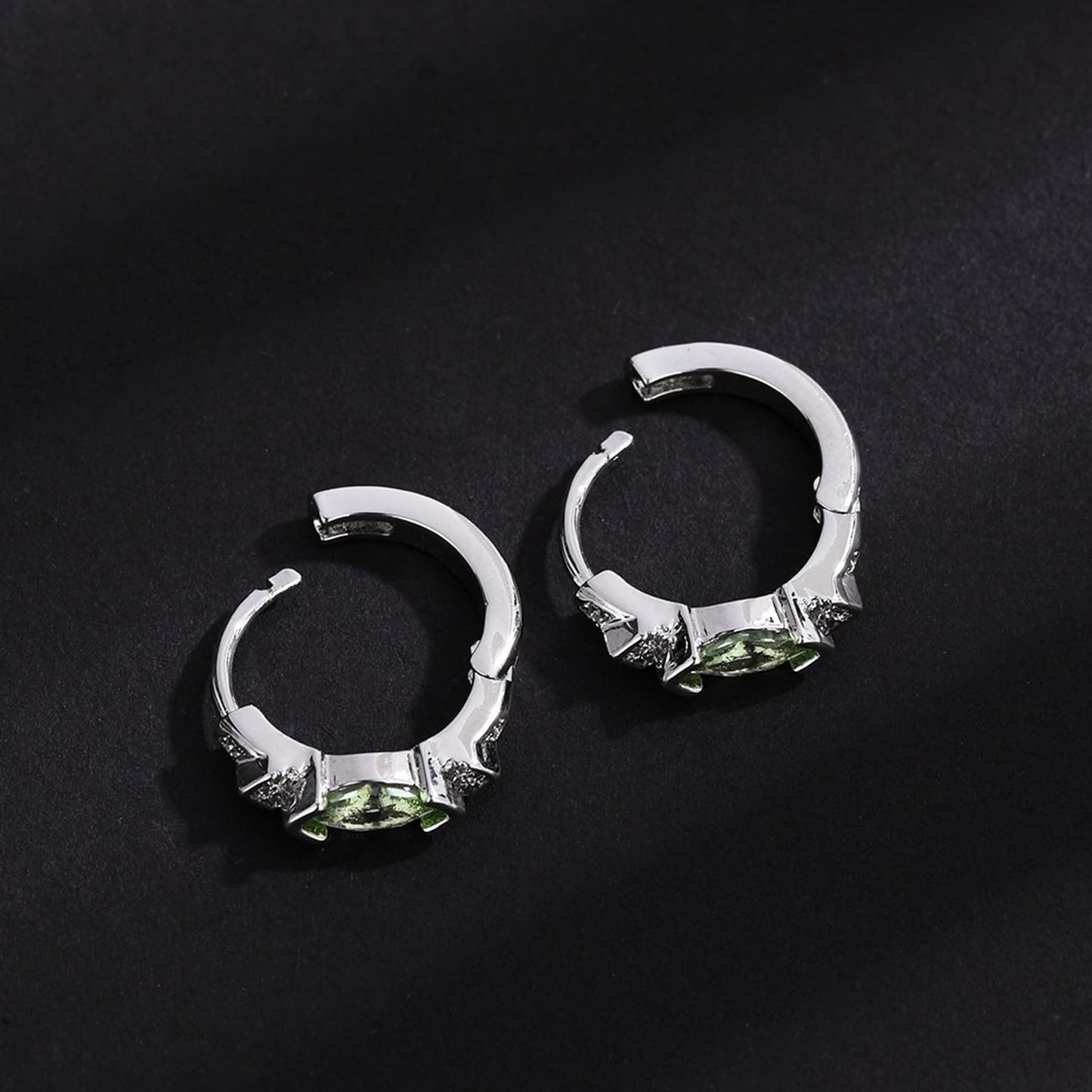 2 Pairs Lymphatic Drainage Moissanite Hoop Earrings for Women Titanium Histone Lymphvity Germanium Cubic Zirconia Earrings Dainty Huggie Hoop Moissanite Earring Jewelry Gifts