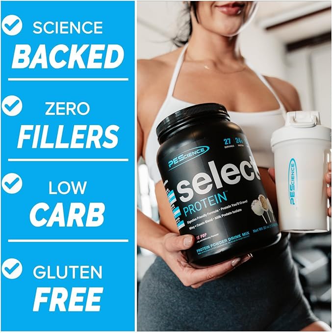 PEScience Select Protein Powder, Whey and Casein Blend, Clean Protein Powder for Women and Men, Low Calorie, Low Carb, Keto Friendly, Gluten Free - Peanut Butter Cookie - 5 Servings