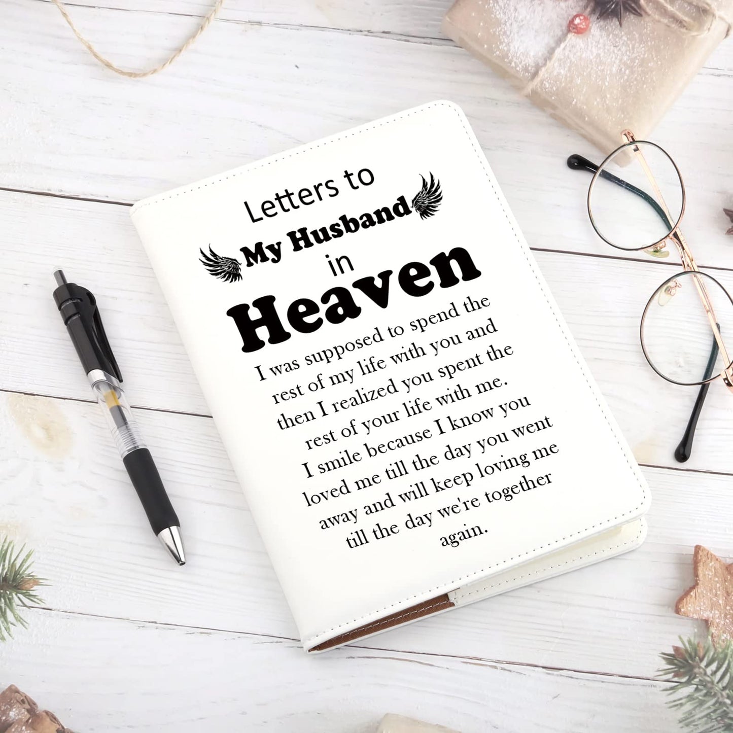 PLITI In Memory Of Husband Gift For Wife Loss of Husband Sympathy Gift Memorial Gift To My Husband In Heaven Journal Notebook (Husband in Heaven JN)