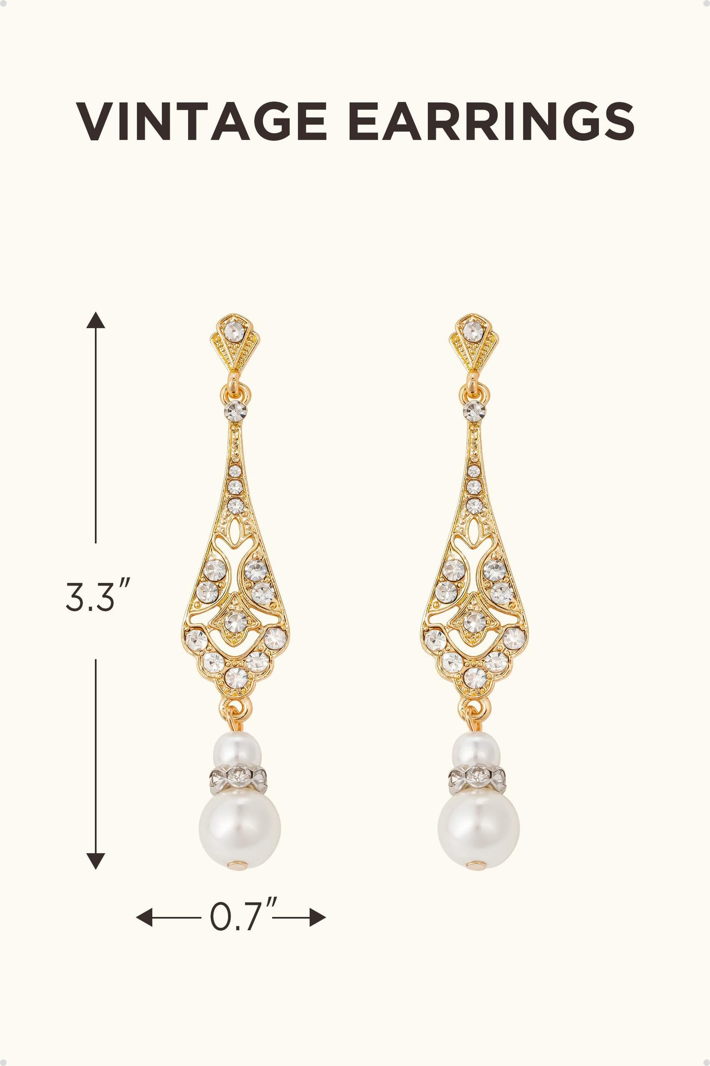 BABEYOND 1920s Flapper Art Deco Gatsby Earrings 20s Flapper Gatsby Accessories Vintage Wedding Dangle Pearl Earrings