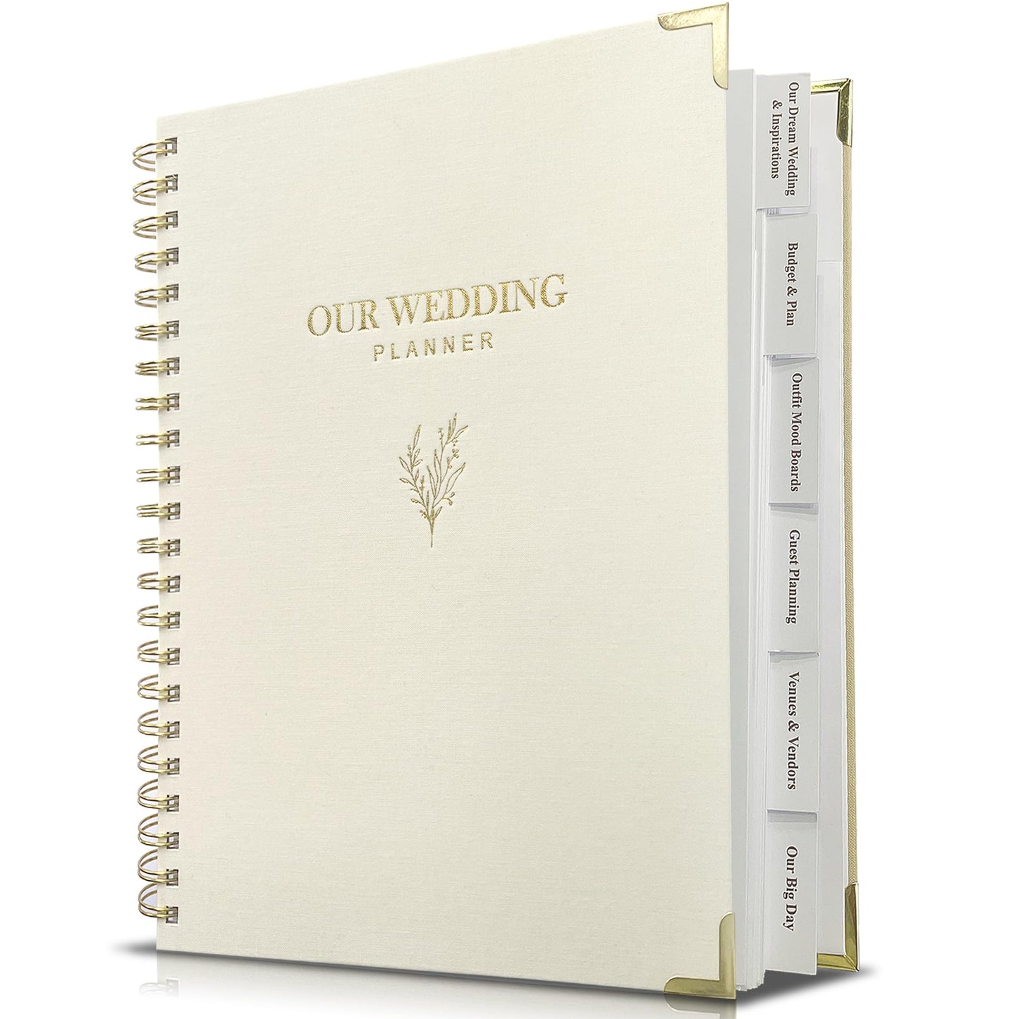 GroomBrideGifts Wedding Planner Book and Organizer, Engagement Gifts for Couples, Bride to Be Gifts, Wedding Planning Binder with Checklists, Pockets & Calendars
