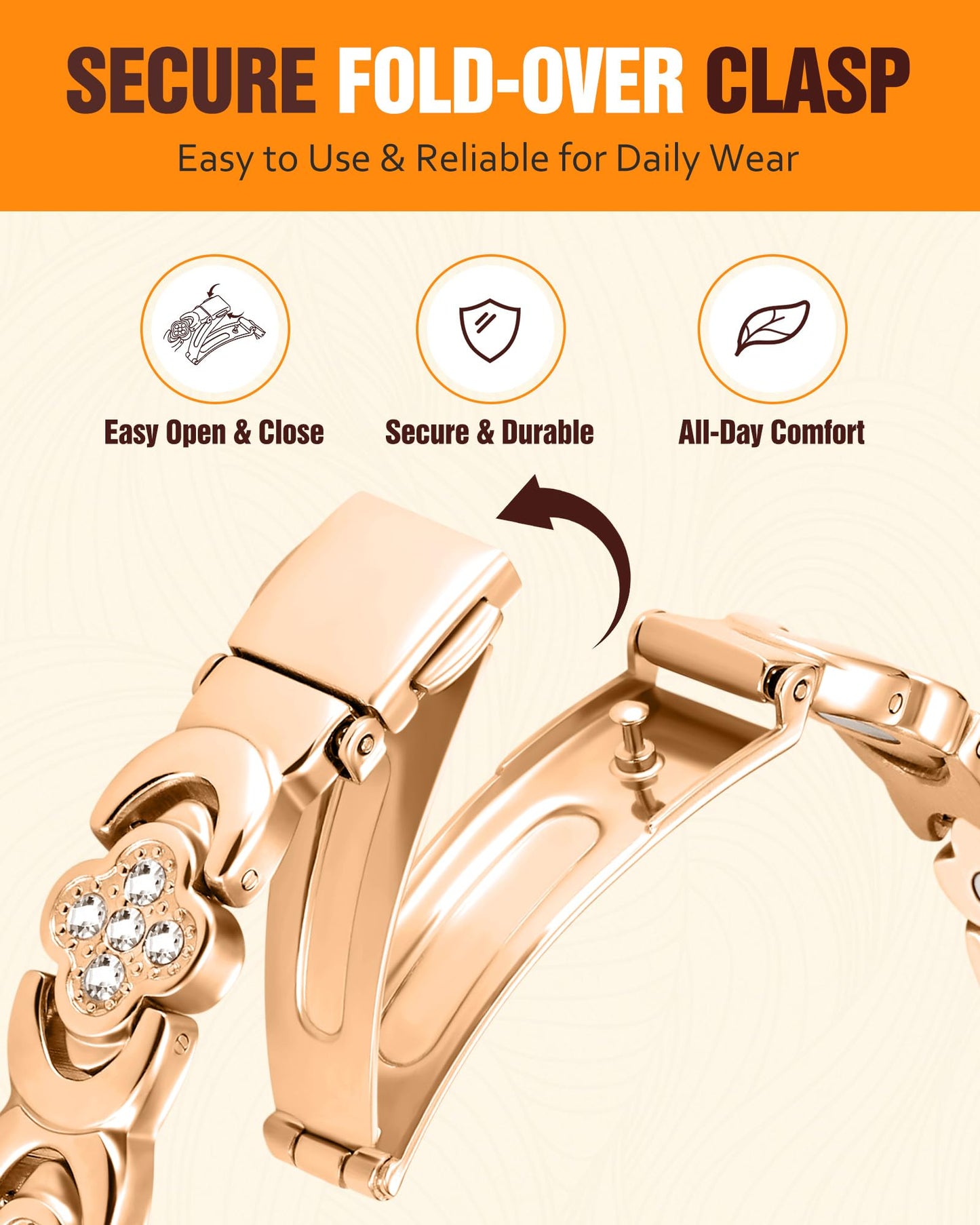 Jecanori Pure Copper Bracelets for Women Pain Relief, Healing Magnetic Bracelet with 3500 Gauss Effective Magnets