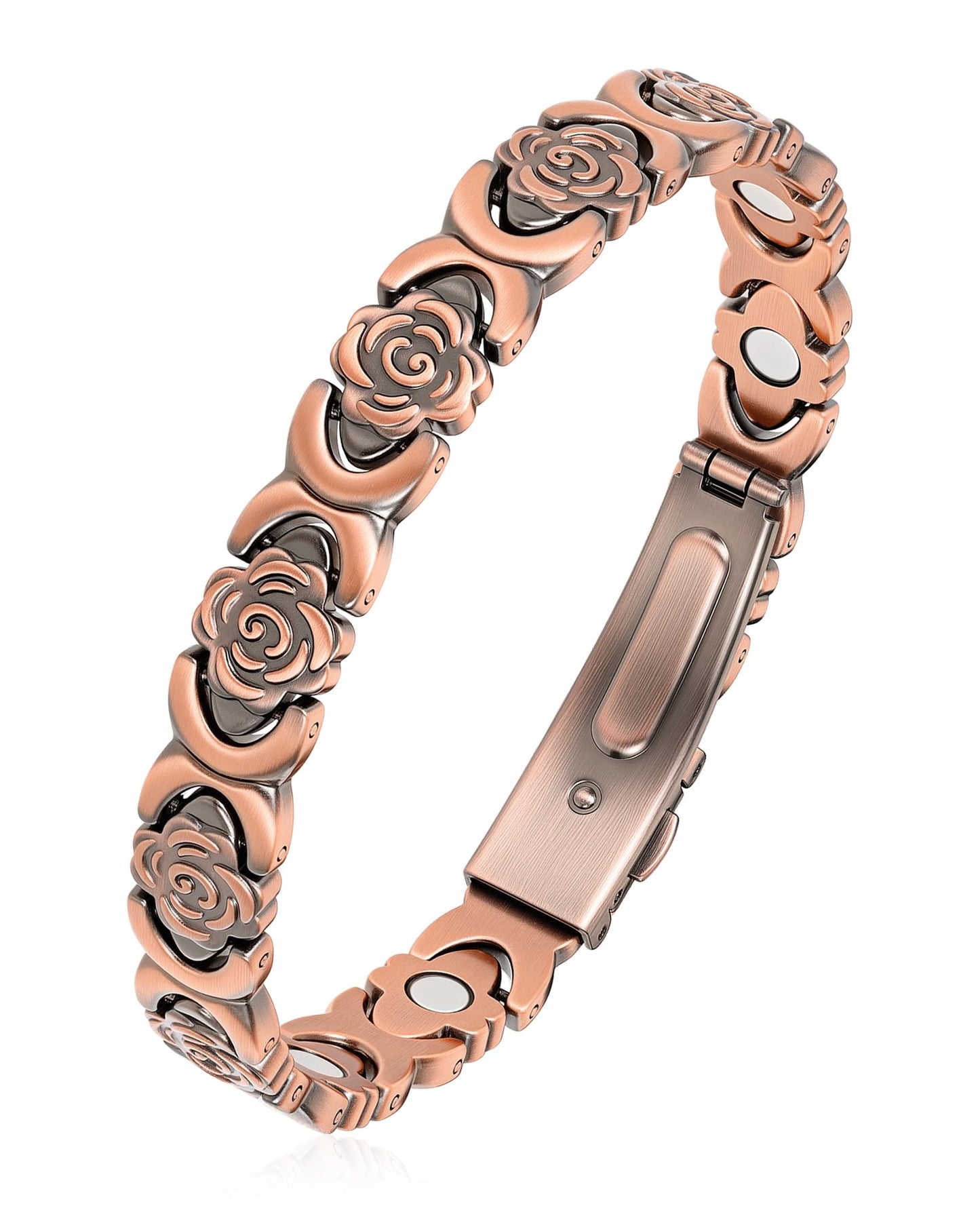 vapeples Copper Bracelets for Women, 99.99% Pure Copper Magnetic Bracelet, 3800 Gauss, Adjustable Sizing, Women's Bracelets With Built-in Magnets, Gift Packaging, Fashion Jewelry Gift.