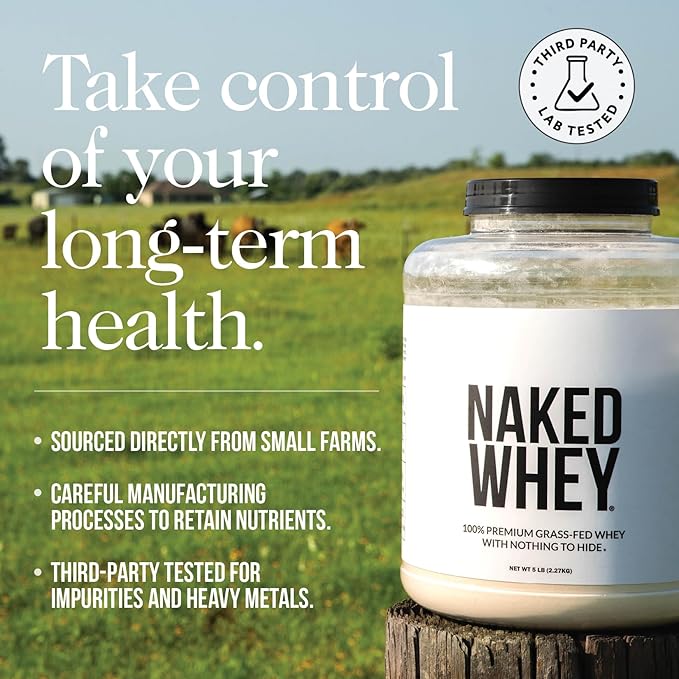 Whey Chocolate Peanut Butter Protein Powder, Grass Fed Whey, No GMO, No Soy, and Gluten Free. Nothing Artificial, Aid Growth and Recovery - 21 Servings
