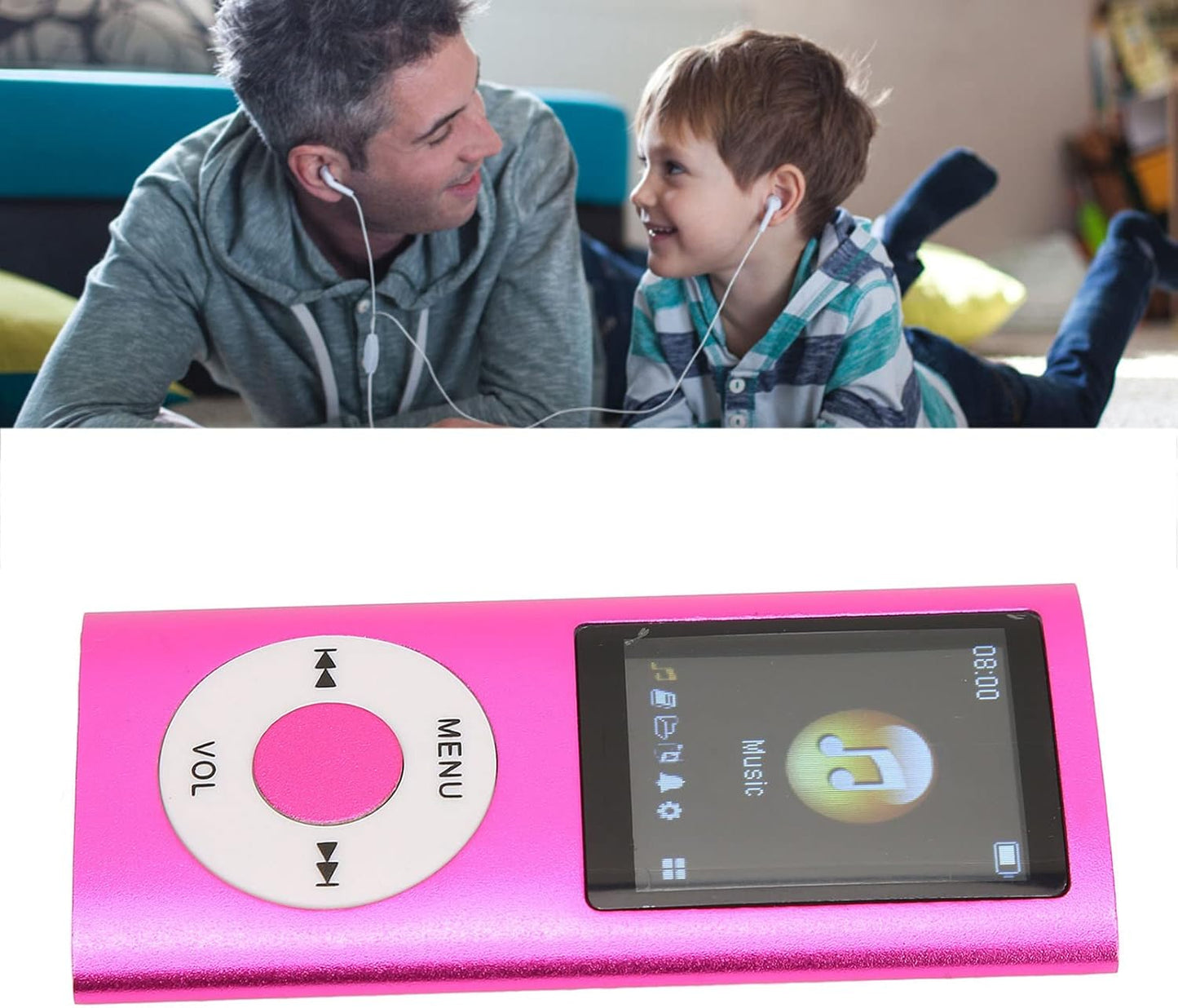 Zunate MP4 MP3 1.8 Inch MP3 MP4 Player, Player with LCD Screen, Portable Digital Lossless Player, Kids Students