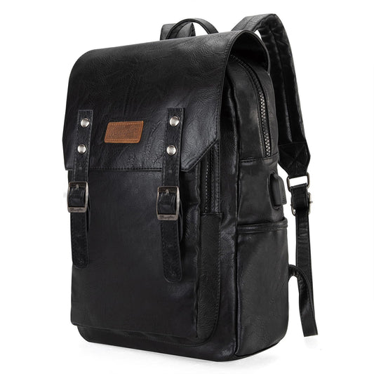 Montana West Wrangler Laptop Backpack with USB Charging Port, Vintage Travel Work College Bookbag for Women Men