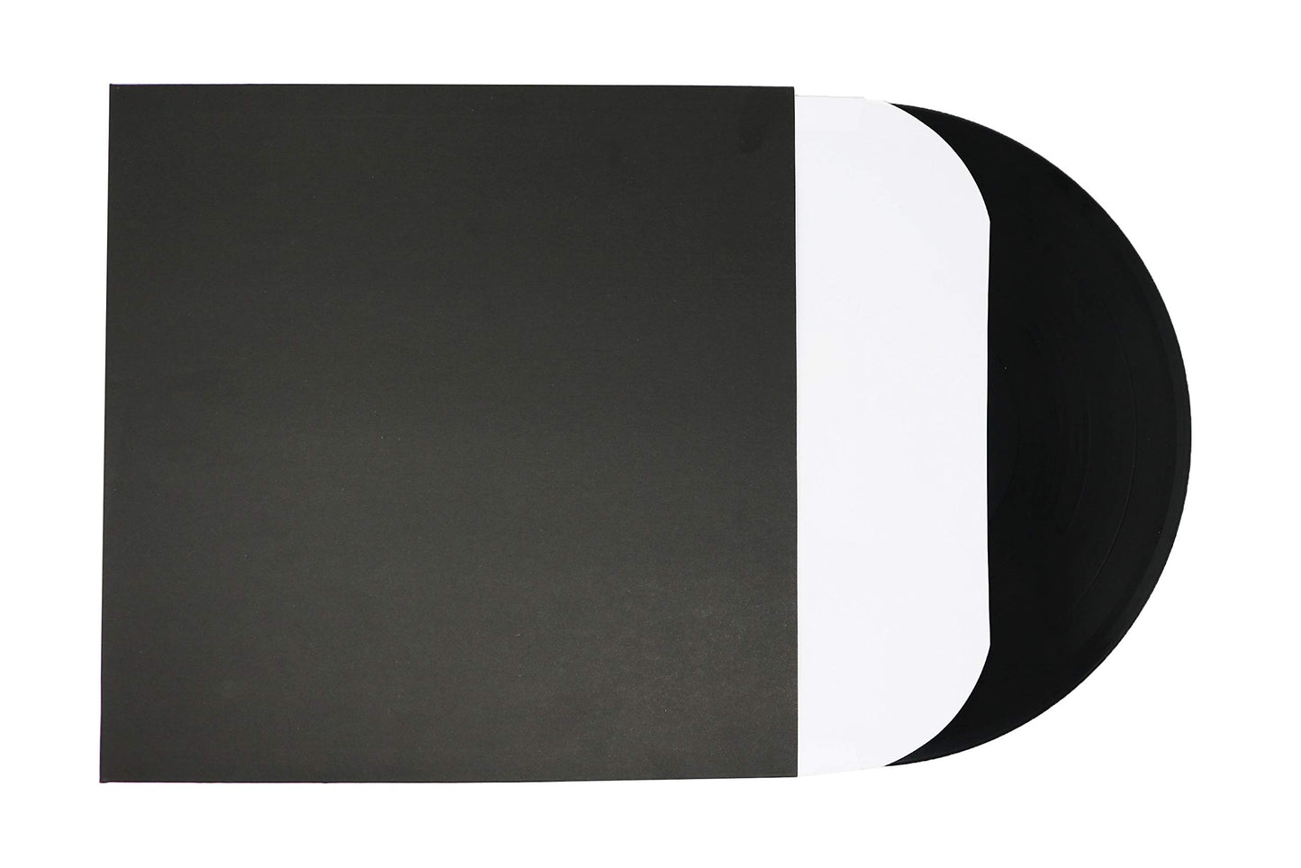 BIG FUDGE Pro Blank Album Jackets - 12 Inch x Black - 20 Vinyl Record Covers (400gsm) - Album Cover for Records with Inner Sleeves and Outer Sleeves