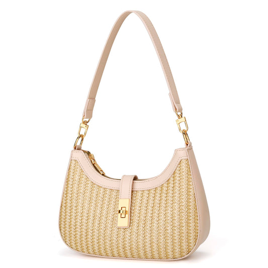 KKXIU Shoulder Bag for Women Cute Hobo Handbag and Vegan Leather Retro Small Clutch Purse with Zipper Closure
