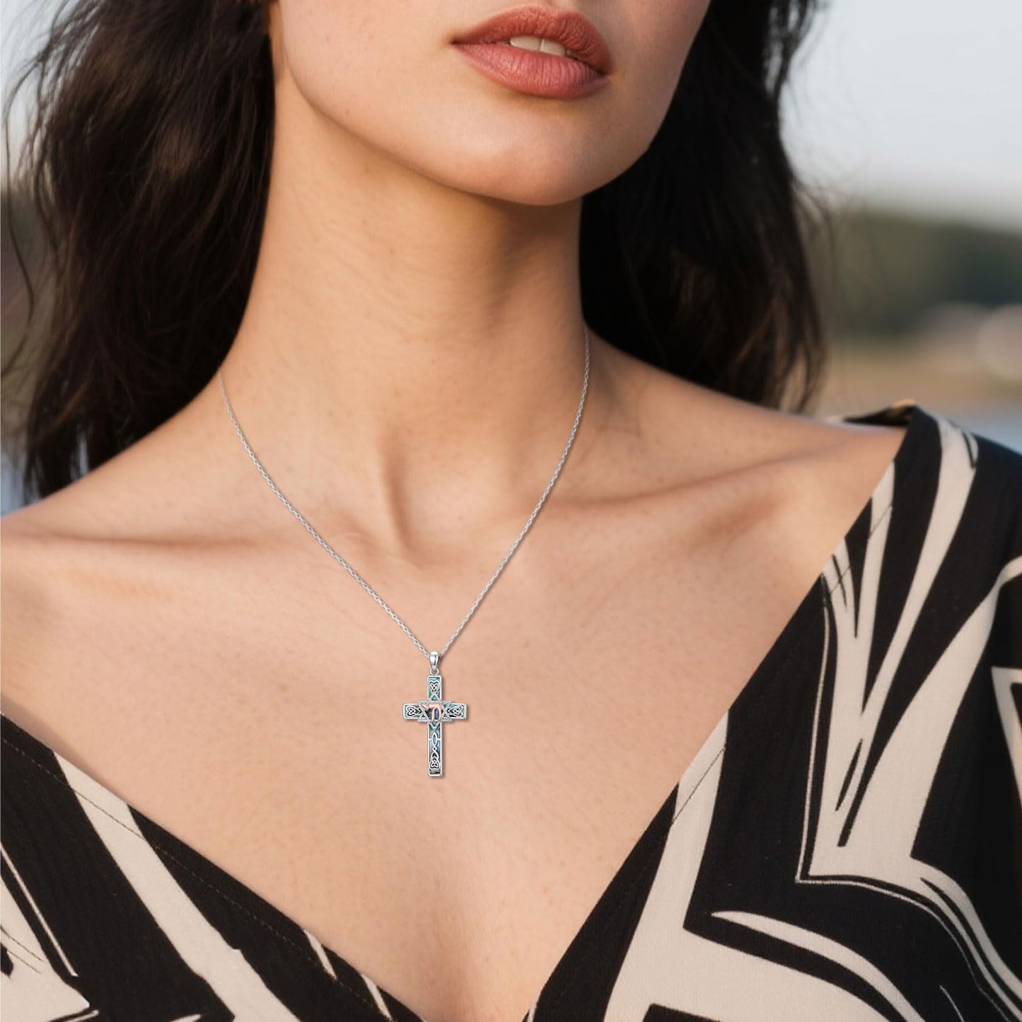 KoyeKei Chai Star of David Necklace for Women 925 Sterling Silver Star of David Chai Cross Pendant Necklaces Jewish Judeo Jewelry Hanukkah Graduation Mothers Day Gifts for Mom Wife