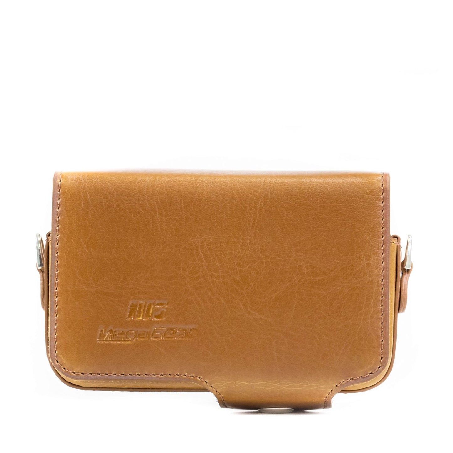 MegaGear Leather Camera Case with Strap Compatible with Canon PowerShot SX740 HS, SX730 HS, Light Brown