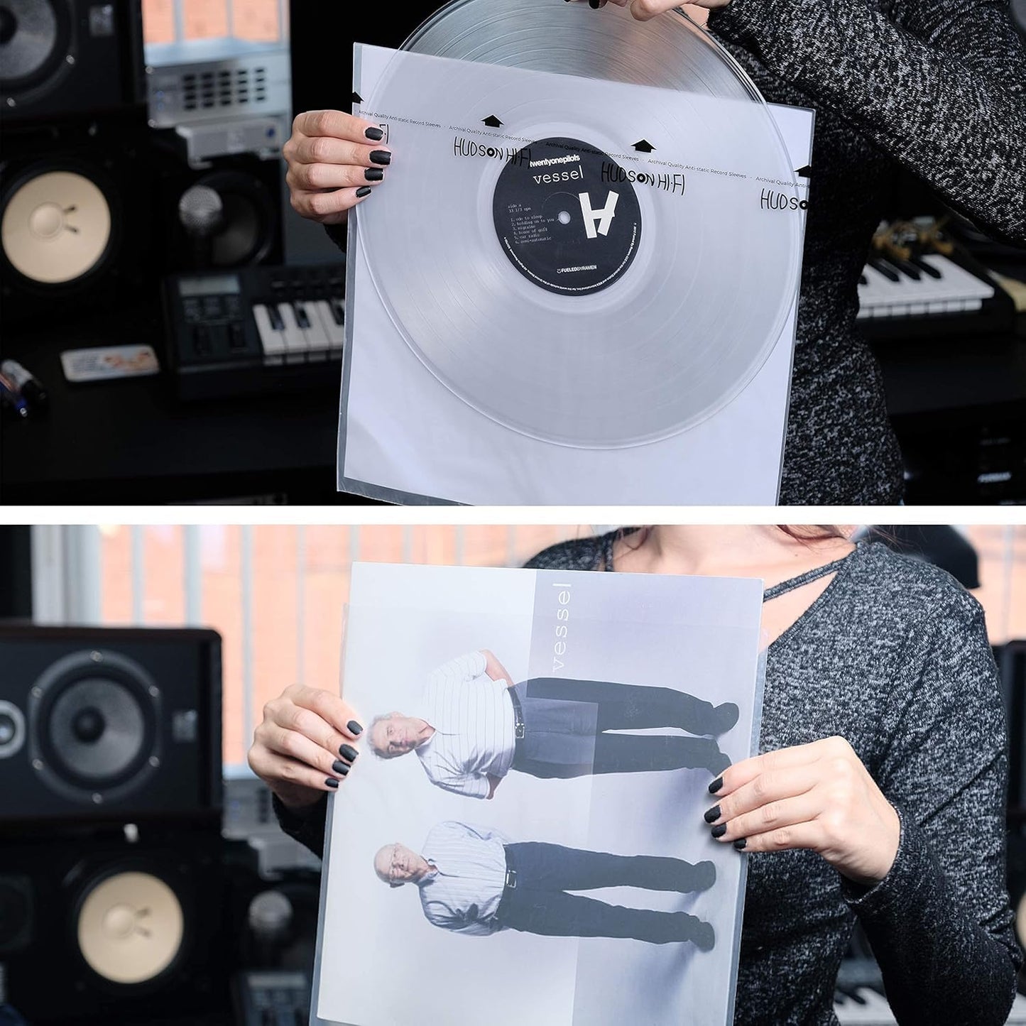 Hudson Hi-Fi Anti-Static Vinyl Record 250 Inner 250 Outer Sleeves - Ultimate LP Protection from Scratches, Dust & Dirt- Acid Free Thick Rice Paper