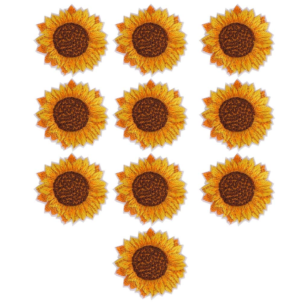 20pcs Sunflower Embroidered Patch Accessories DIY Patches Sew On/Iron On Embroidered Patches Backpack Clothing