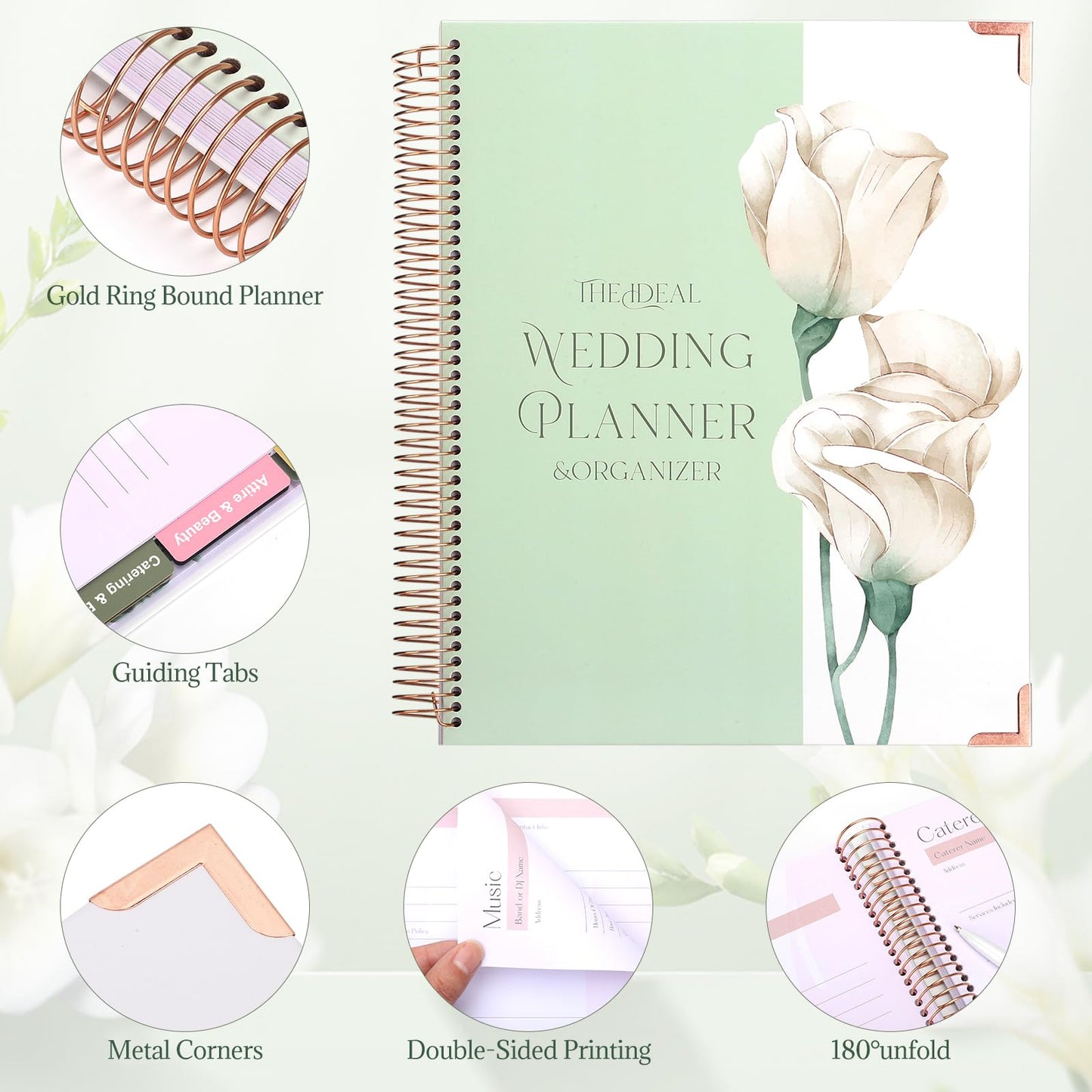 Thboxes Wedding Planner Book & Organizer 88 Sheets, Makes Your Wedding Planning Easy for Brides & Grooms Woman Man Couples Wedding Pannners Notepad Unique Engagement Gift