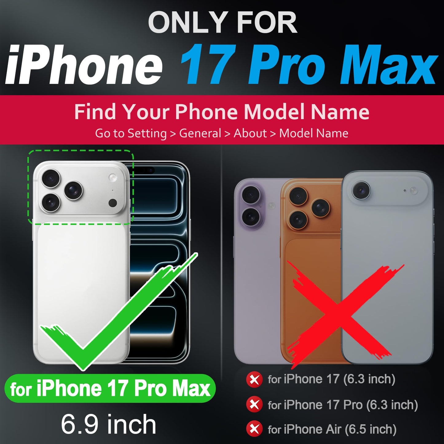 SHIELDON Detachable Leather Wallet Case for iPhone 17 Pro Max 6.9" 2025 | Wireless Charging, Removable Flip Magnetic Cover, RFID Blocking Credit Card Holder, Kickstand, Full Protection - Retro Coffee
