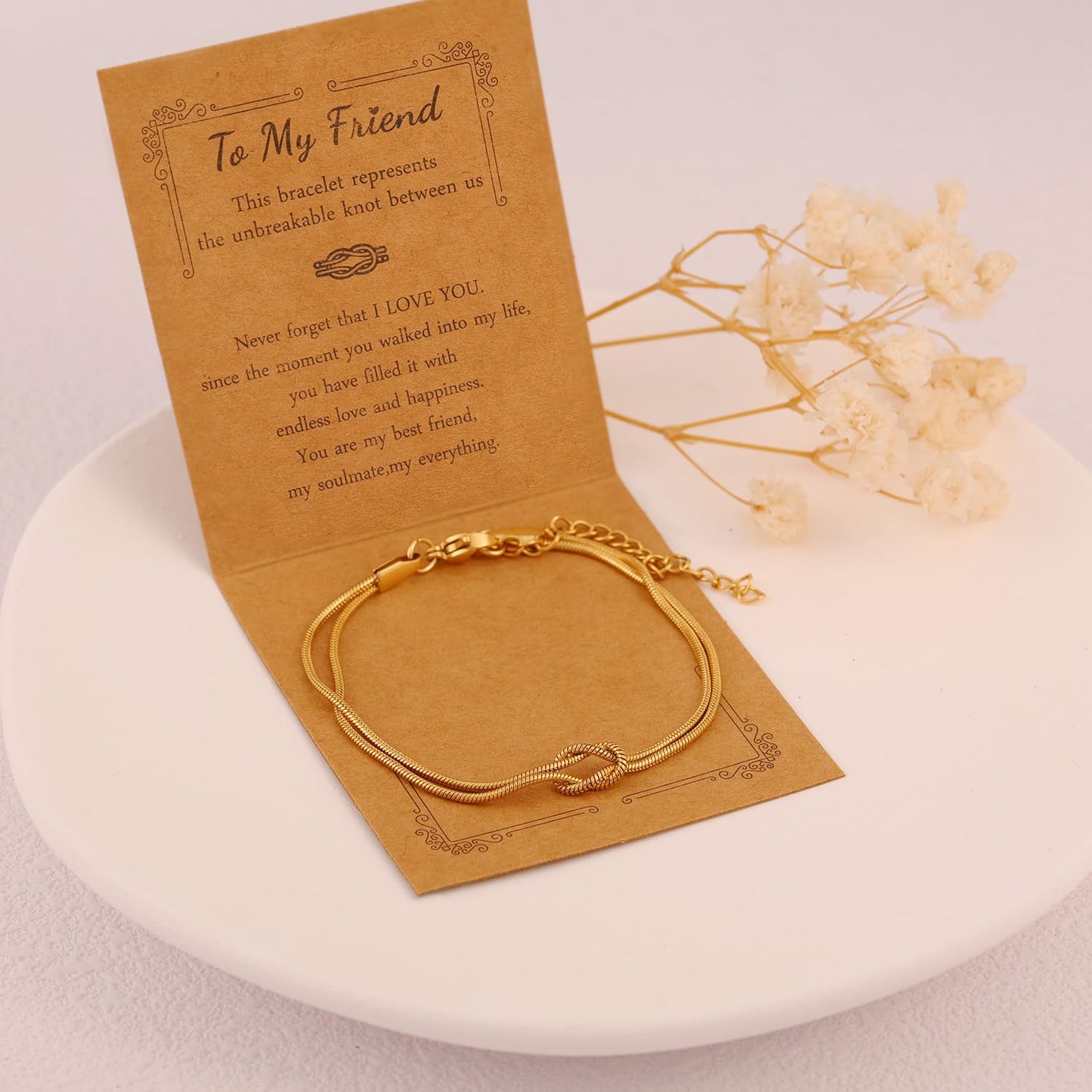 GRCLD Matching Bracelets for Couples Love Knot Bracelet Pinky Promise Soulmate Relationship Friendship Bracelets Forever Infinity Jewelry Gifts for Women Teen Her Him (FRIEND-G)
