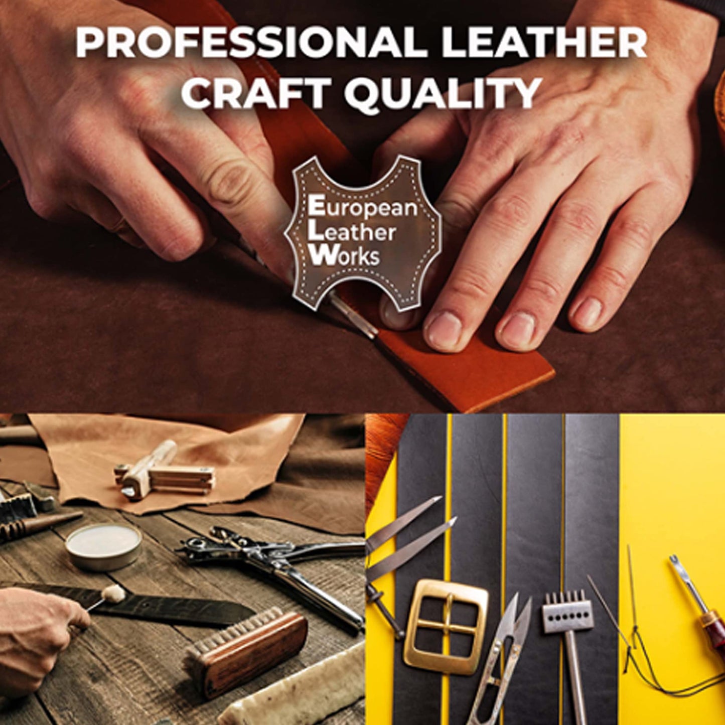 ELW 9-10 oz (3.6-4mm) Latigo Leather Belt Grade Straps & Strips | Size: 1.25"x84" (3.2x213cm) | Russet | Full Grain Cowhide, Heavy Duty Holsters, Sheathes, Harness, Saddle, Guitar Straps, DIY Crafts