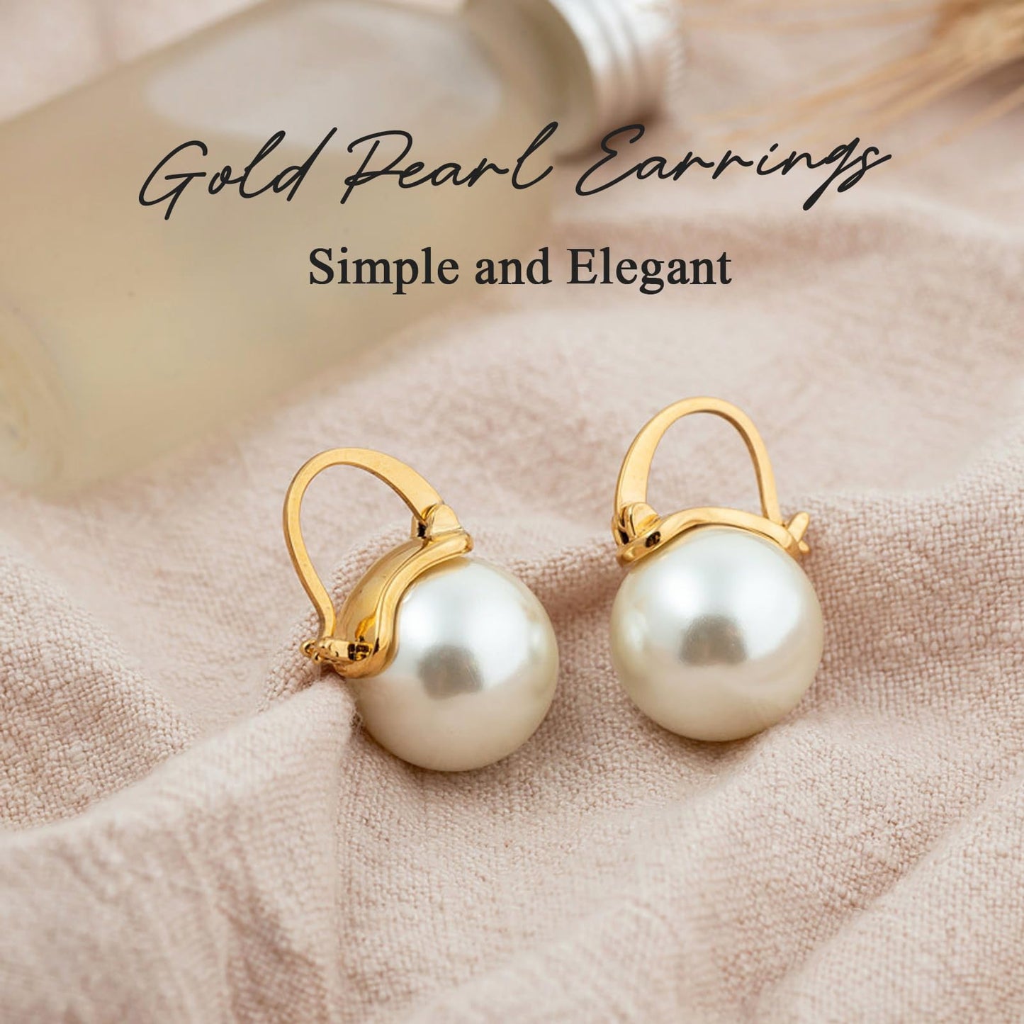 Kesaplan Pearl Earrings for Women Girls 14K Gold Plated Hypoallergenic Pearl Earrings 5A Cubic Zirconia Dangle Earrings Elegant Jewelry for Gifts