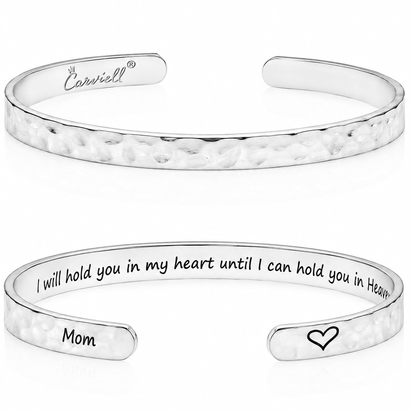 Carviell Bracelet Memorial Gifts for Loss of Mother, Sympathy Present for Loss of Mom, Miscarriage Gifts, Remembrance Bangle for Loss of Son, Bereavement Bangle Keepsake in Memory of Mom