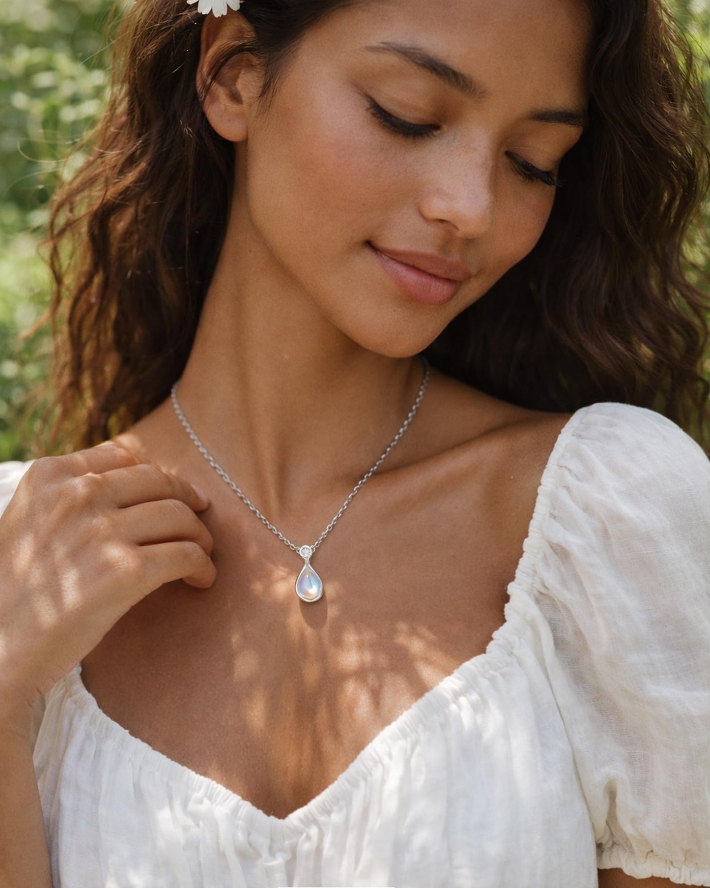 HIHETE New Beginnings Gifts Moonstone Necklace for Women, Moonstone Jewelry, Meaningful Healing Gift for Divorce, Sobriety, New Job or Fresh Start