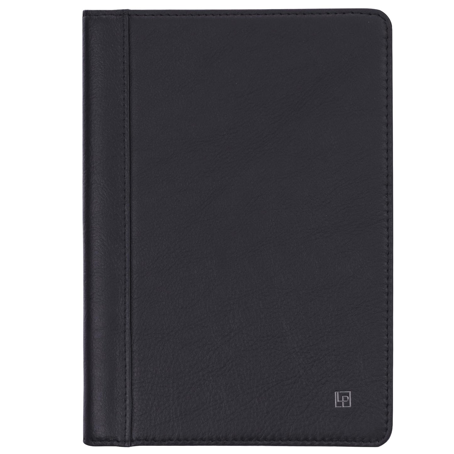 Leatherpress Refillable Journal, Fedora Black Full-Grain Leather Notebook Cover with Insert, 160 Lined Pages, 120 gsm Acid-free Paper, Blank, Lined, Dotted Refills Available, 8” x 5.75” Insert Size