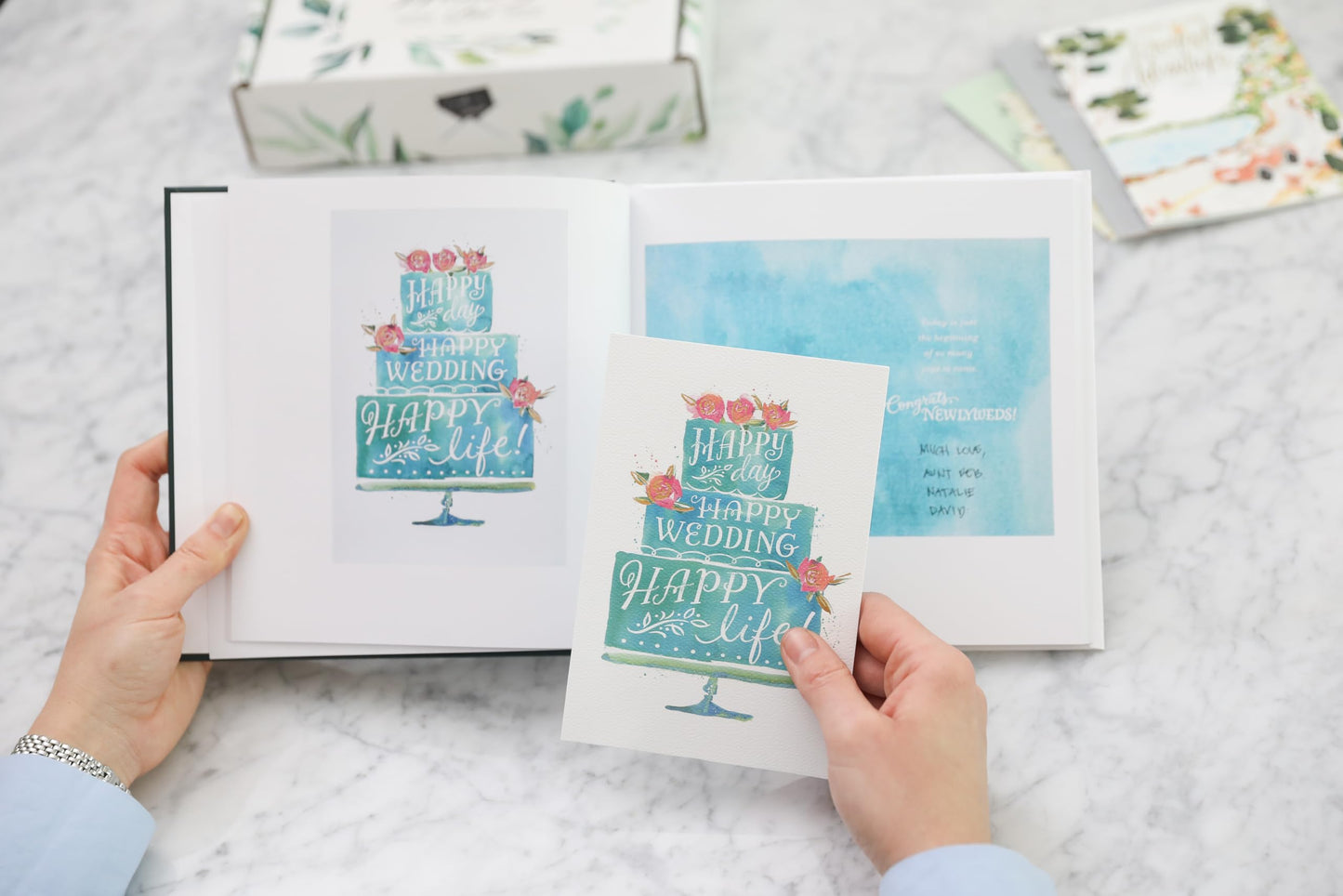 Cardkive Wedding Card Keepsake Album - Transform Your Cards into a Premium Organizer Book, Combine with Uploaded Photos, Save the Date, Menus and More (Recycle Cards)