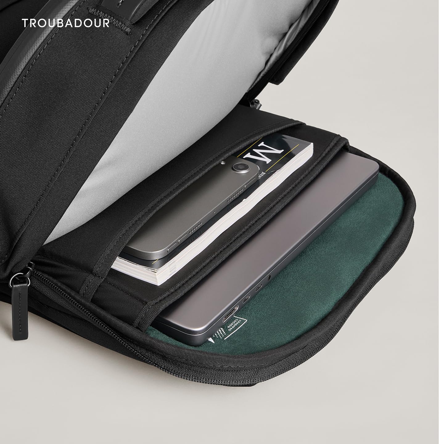 Troubadour Apex 4.0 Compact - 16L Premium Laptop Backpack - Ergonomic & Water Resistant - Designed for Work and Travel - Black