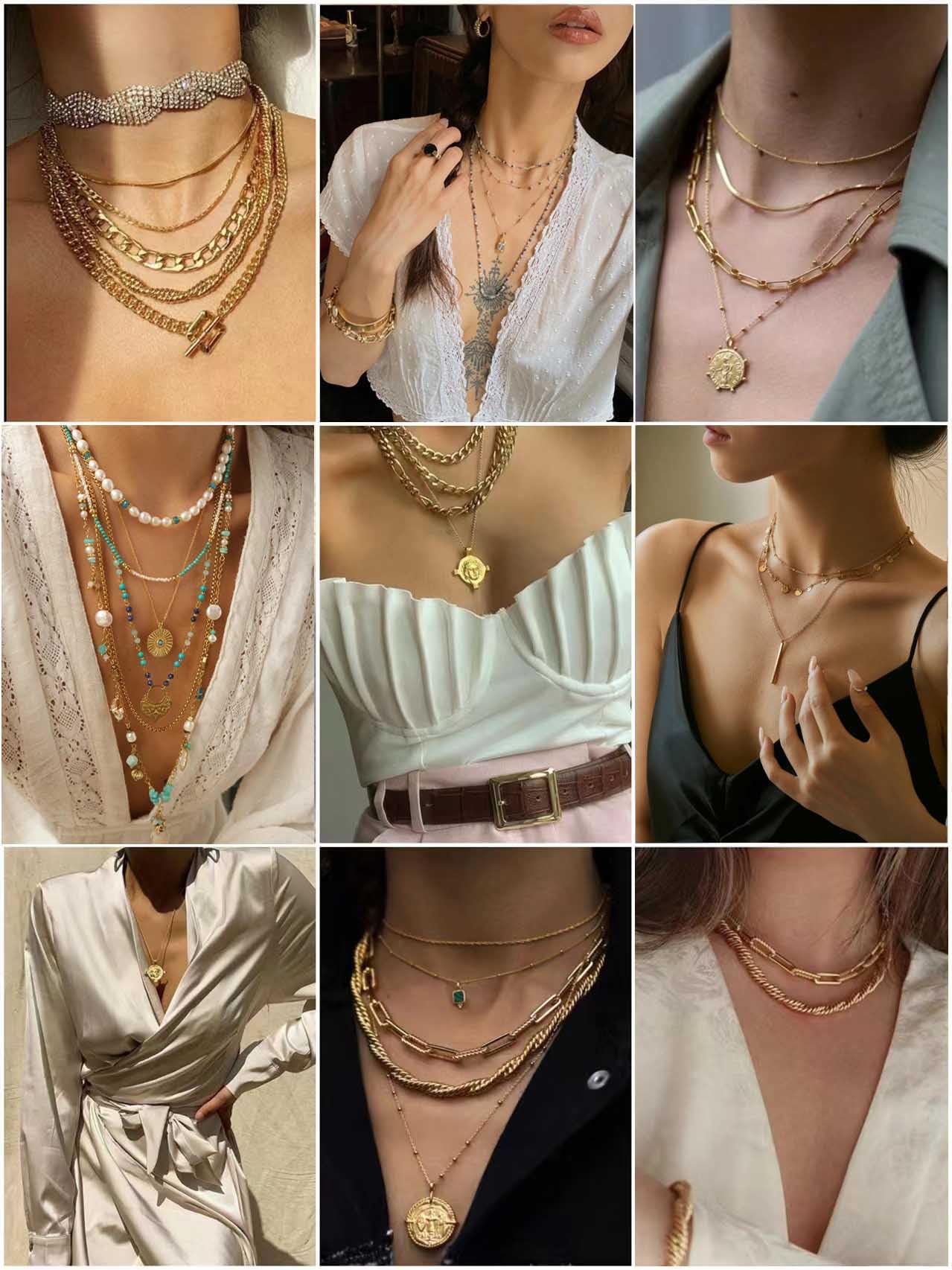 Layering Magnetic Necklace Clasps, Multiple Necklace Clasp,Necklace Clasps for Layered Look，Stainless Steel Chain Link Clasps for Necklaces and Bracelets, Silver, Gold (3 Silver B)