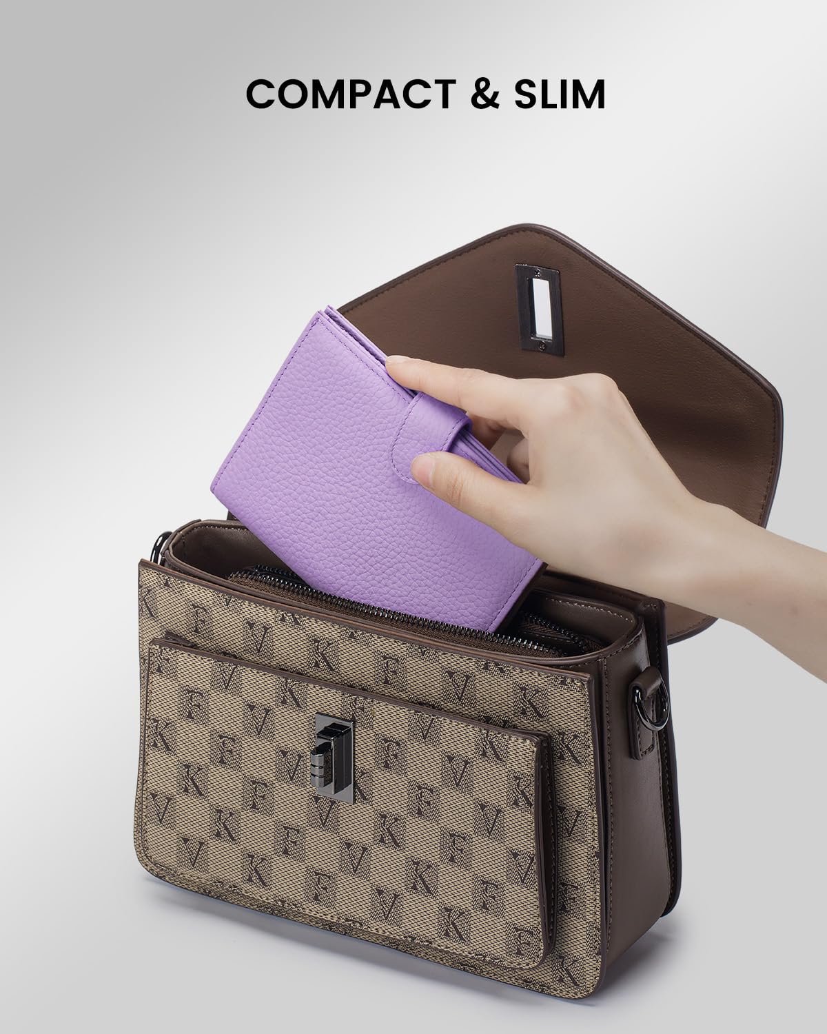 Karmiir RFID Passport Holder Travel Wallet for Women, Leather Passport Cover Wallet with Card Holders SIM Slots,Zippered Coins Pocket and Cash Slot Slim Compact Travel Wallet (Taro Purple)