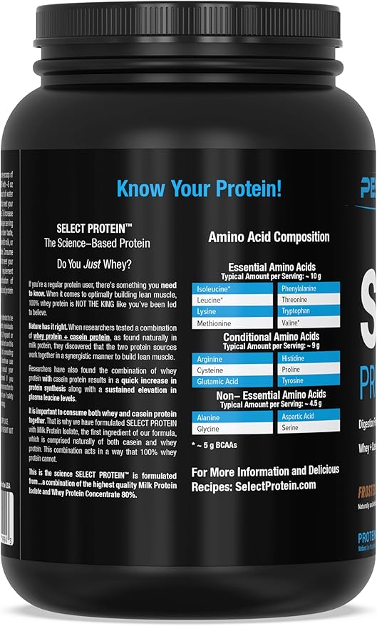 PEScience Select Protein Powder, Whey and Casein Blend, Clean Protein Powder for Women and Men, Low Calorie, Low Carb, Keto Friendly, Gluten Free - Frosted Chocolate Cupcake - 27 Servings