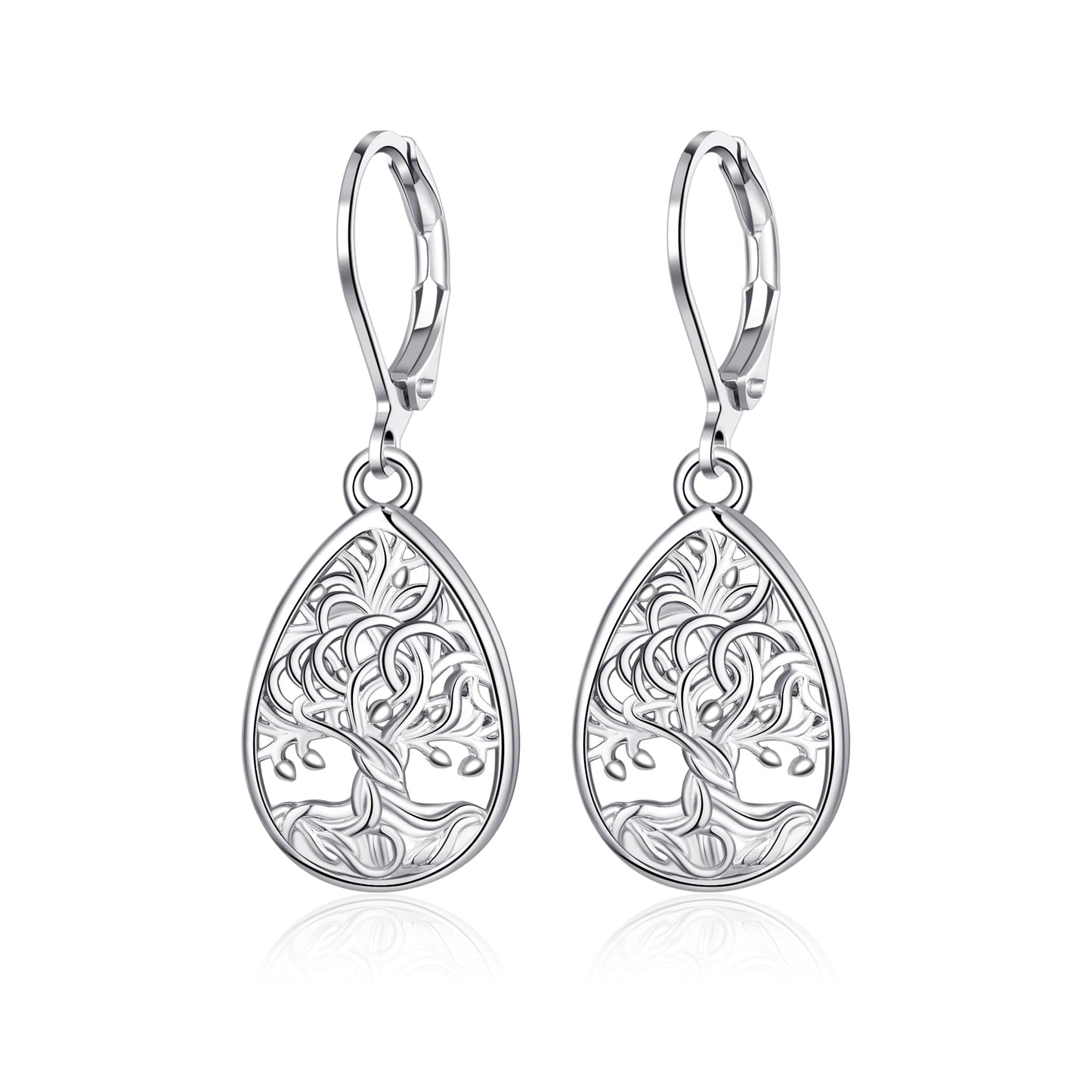 TALYKONG Tree of Life Earings for Women Celtic Tree of Life Leverback Dangle Earrings Jewelry for Women